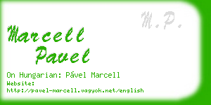 marcell pavel business card