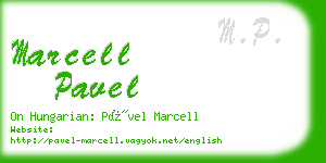 marcell pavel business card